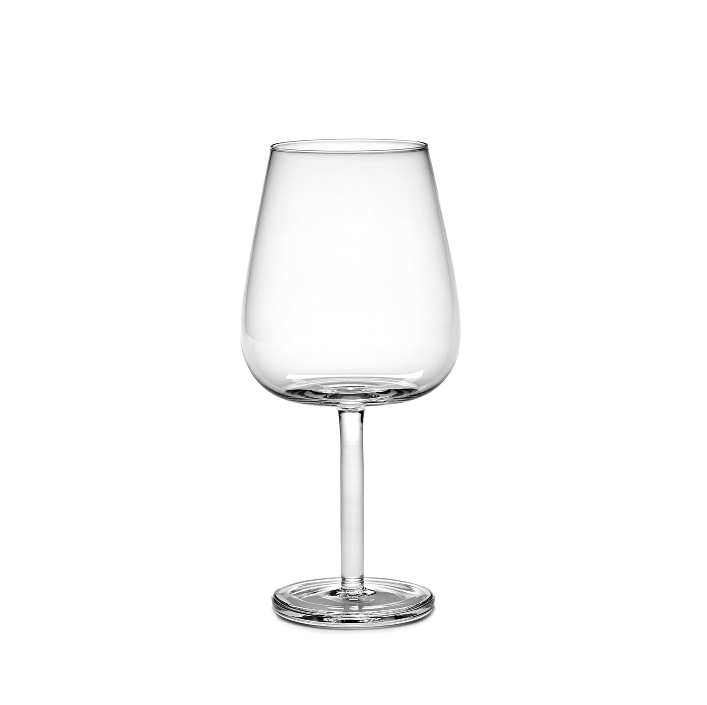 Base Red Wine Glass Curved Set of 4