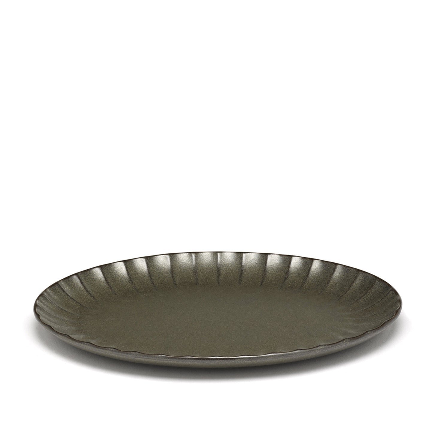 Inku Oval Plate Green - Set of 2