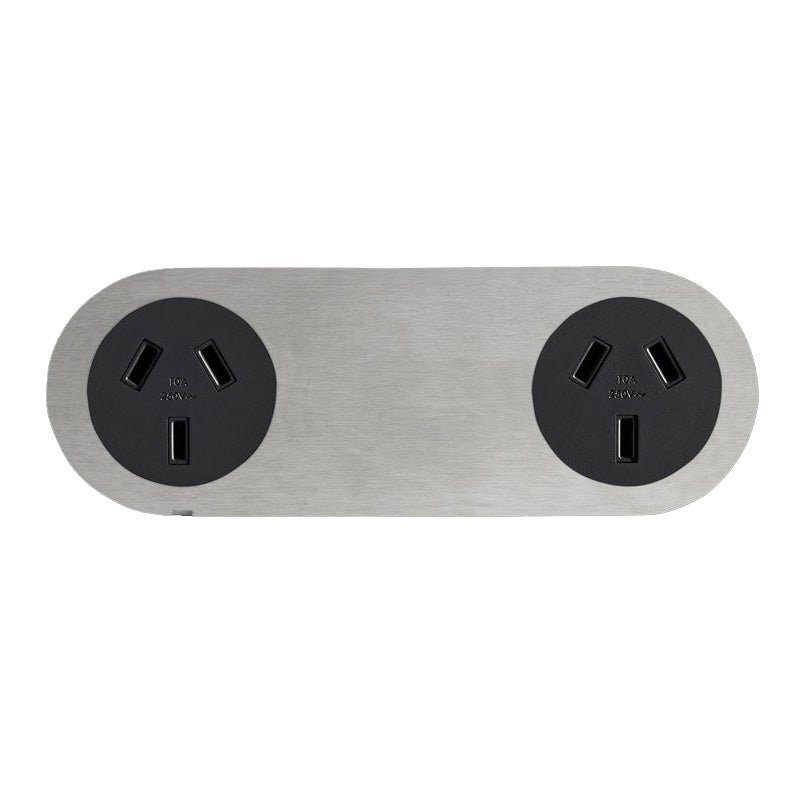 13 Carbon Double Outlet Faceplate