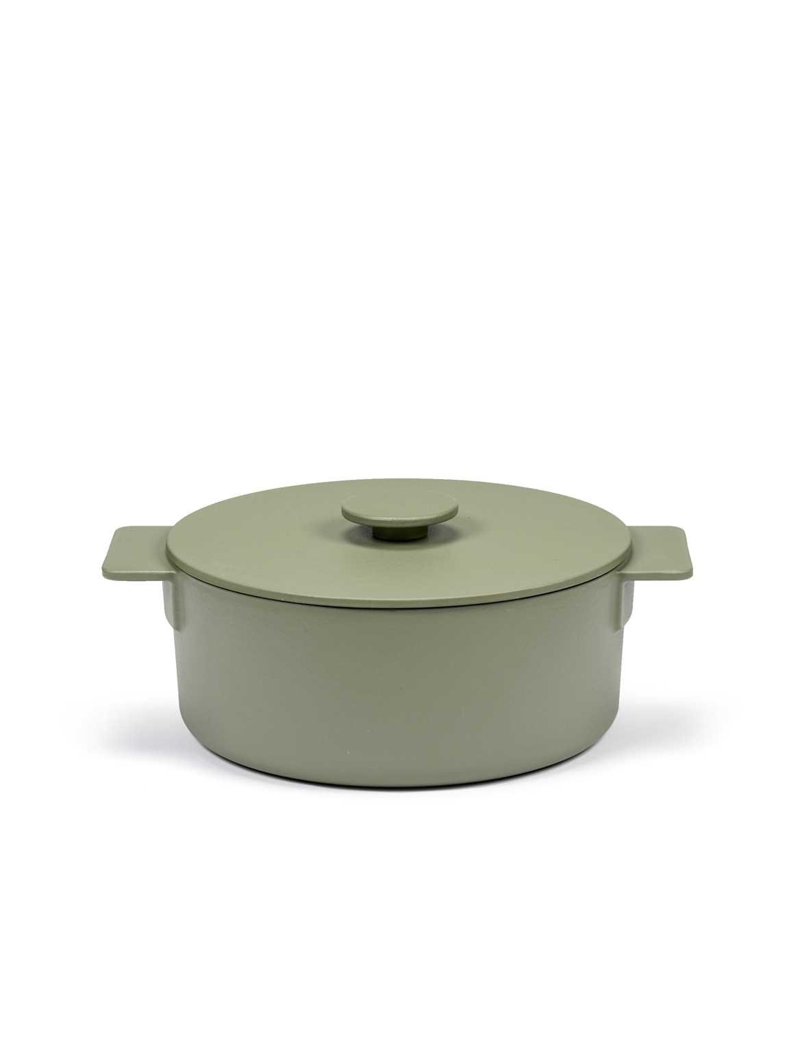 Surface Pot Cast Iron Camo Green