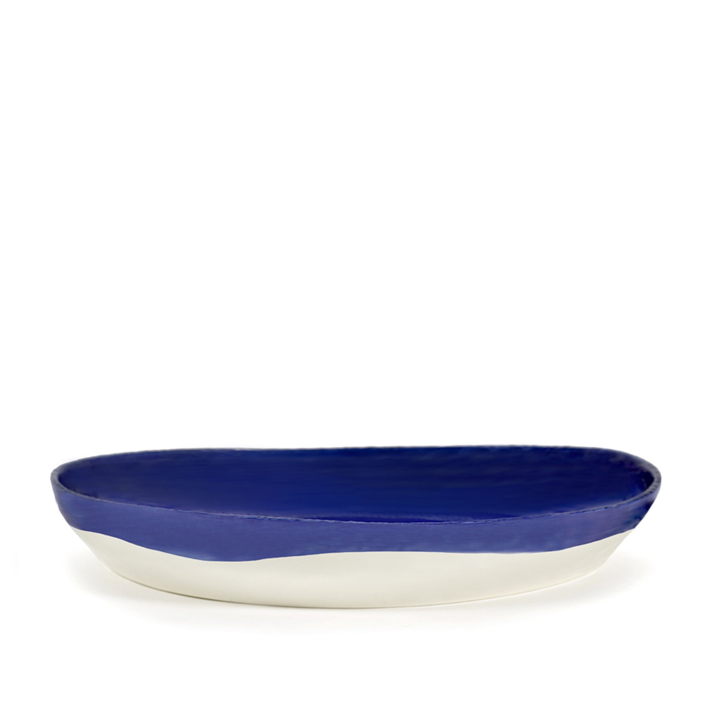 Feast Serving Plate M Lapis Lazuli Swirl - Dote White